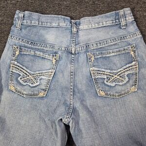 Route 66 Denim Shorts Men 34 Light Wash Baggy Y2K Skater Retro Casual Streetwear